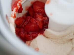 Strawberry Ice Cream with Vodka Infused Berries