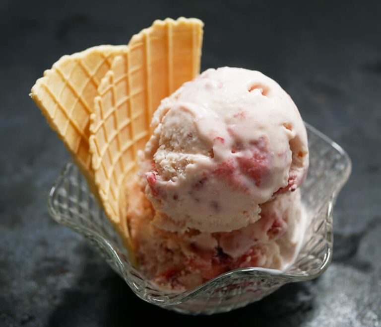 Strawberry Ice Cream with Vodka Infused Berries