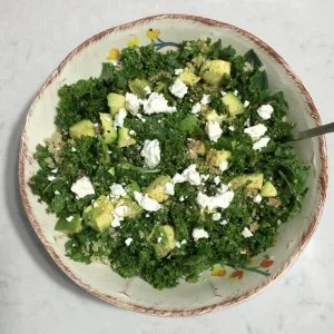 quinoa kale salad avocado feta