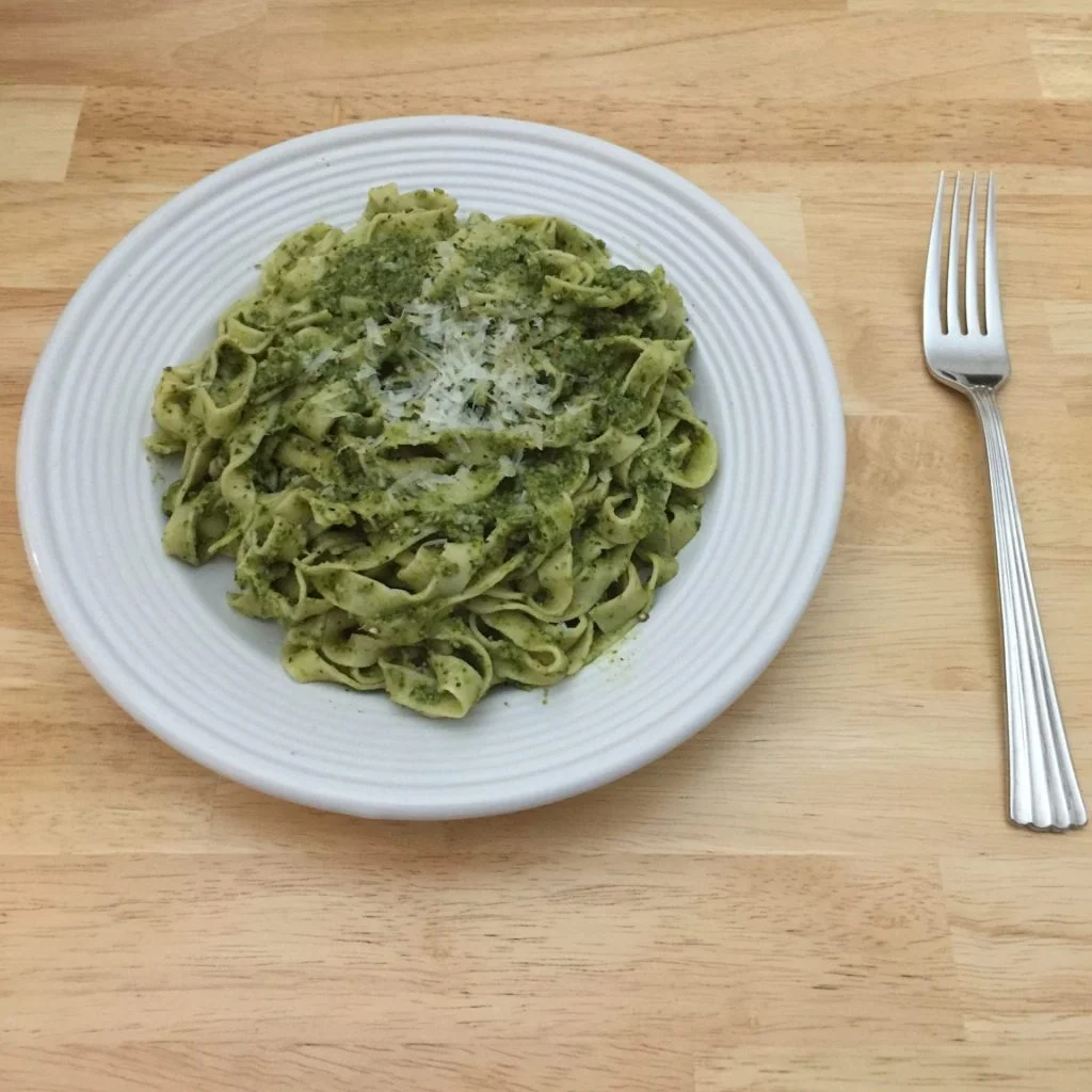fettucine with arugula pesto