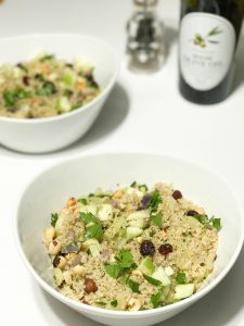 Warm Autumn Quinoa Salad with Hazelnuts, Apple, and Cranberries | www.alldayieat.com