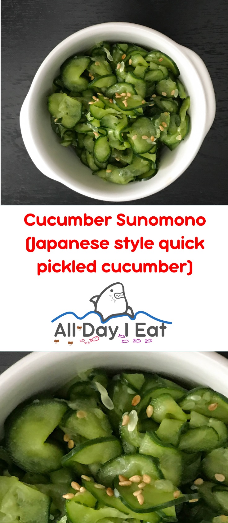 Cucumber Sunomono Revisited | www.alldayieat.com