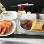 taca business class meal bogota colombia