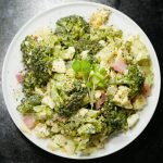 Japanese Style Broccoli Salad with Egg and Ham