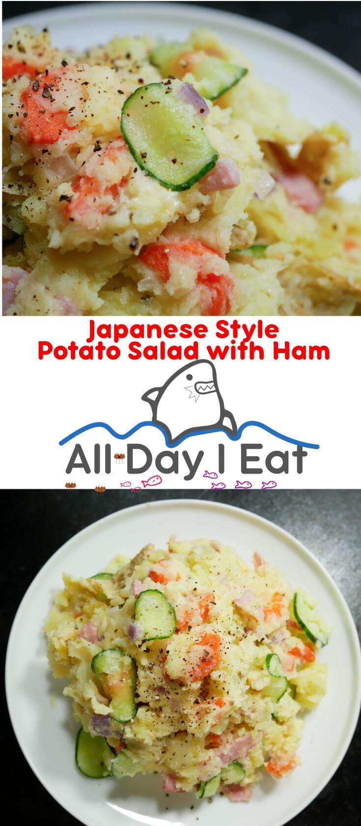 Japanese Style Potato Salad. No boiling required!! Light and delicious, your perfect addition to any meat or seafood! | www.alldayieat.com