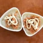 Omusubi (Japanese rice balls) with tuna, salted salmon, and umeboshi (1)