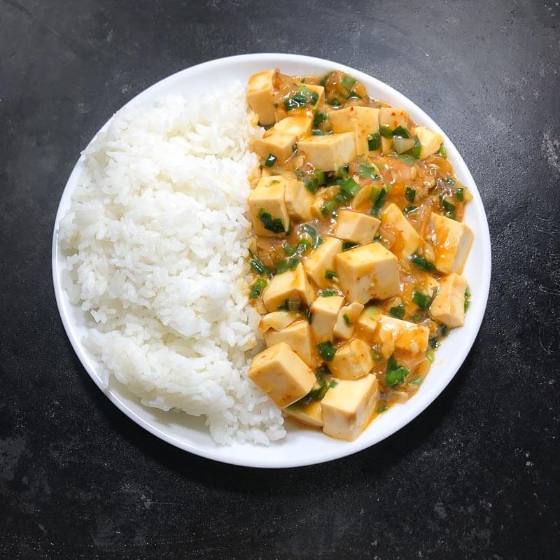 Meatless Mapo Tofu with Nira