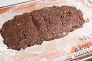 chocolate hazelnut biscotti log