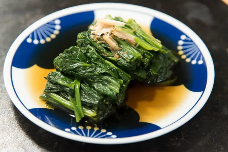 Japanese spinach side dish ohitashi