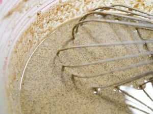 hojicha ice cream mixed