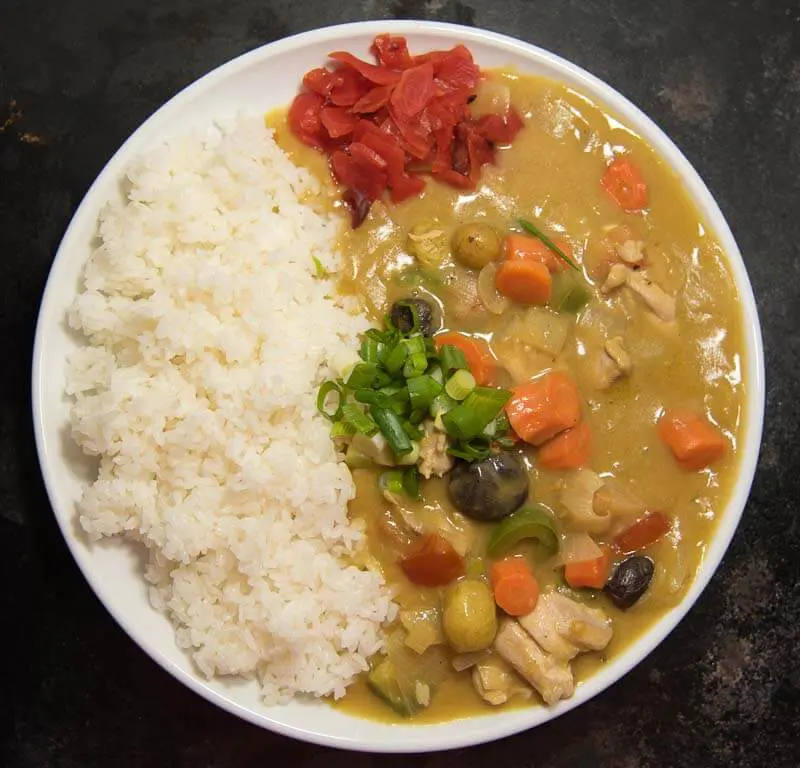 japanese curry with chicken curry rice from scratch