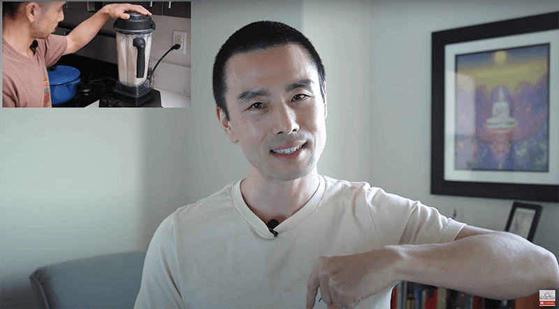 Make soy milk with Vitamix or high speed blender