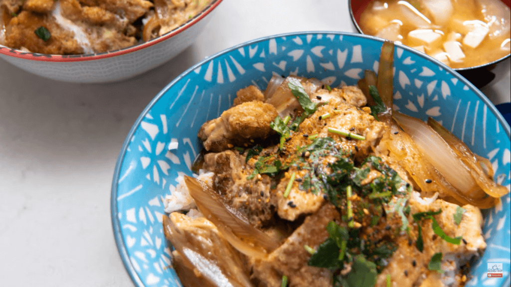 Chicken Katsudon | Japanese rice bowl with dashi stock (Simple) - all