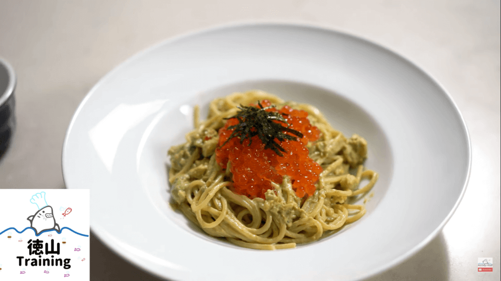 Ikura Pasta with salmon roe