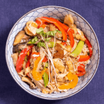 Yasai ankakedonburi (Vegetable rice bowl)