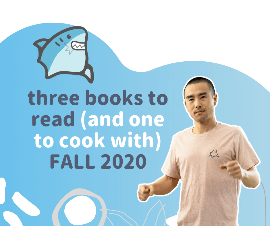 3 books to read and 1 to cook with