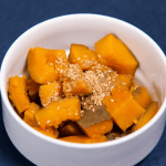 Kabocha nimono (Simmered kabocha squash)