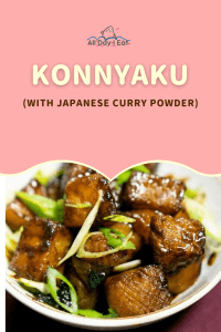 Konnyaku with Japanese curry powder