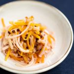 enoki mushroom amasuzuke closeup