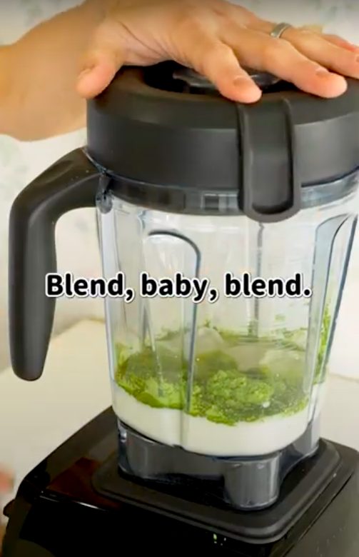 blending matcha frappuccino