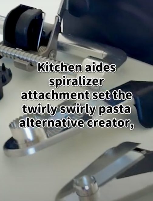 Multiple blades of kitchen aid spiralizer attachment