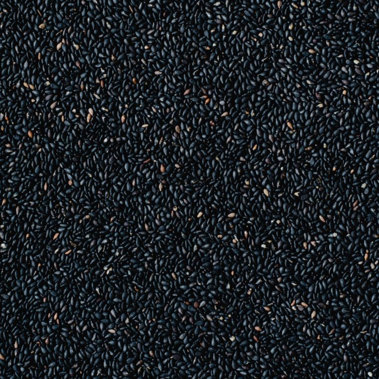 A pile of black sesame seeds