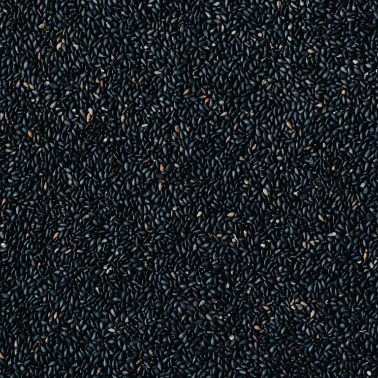 A pile of black sesame seeds