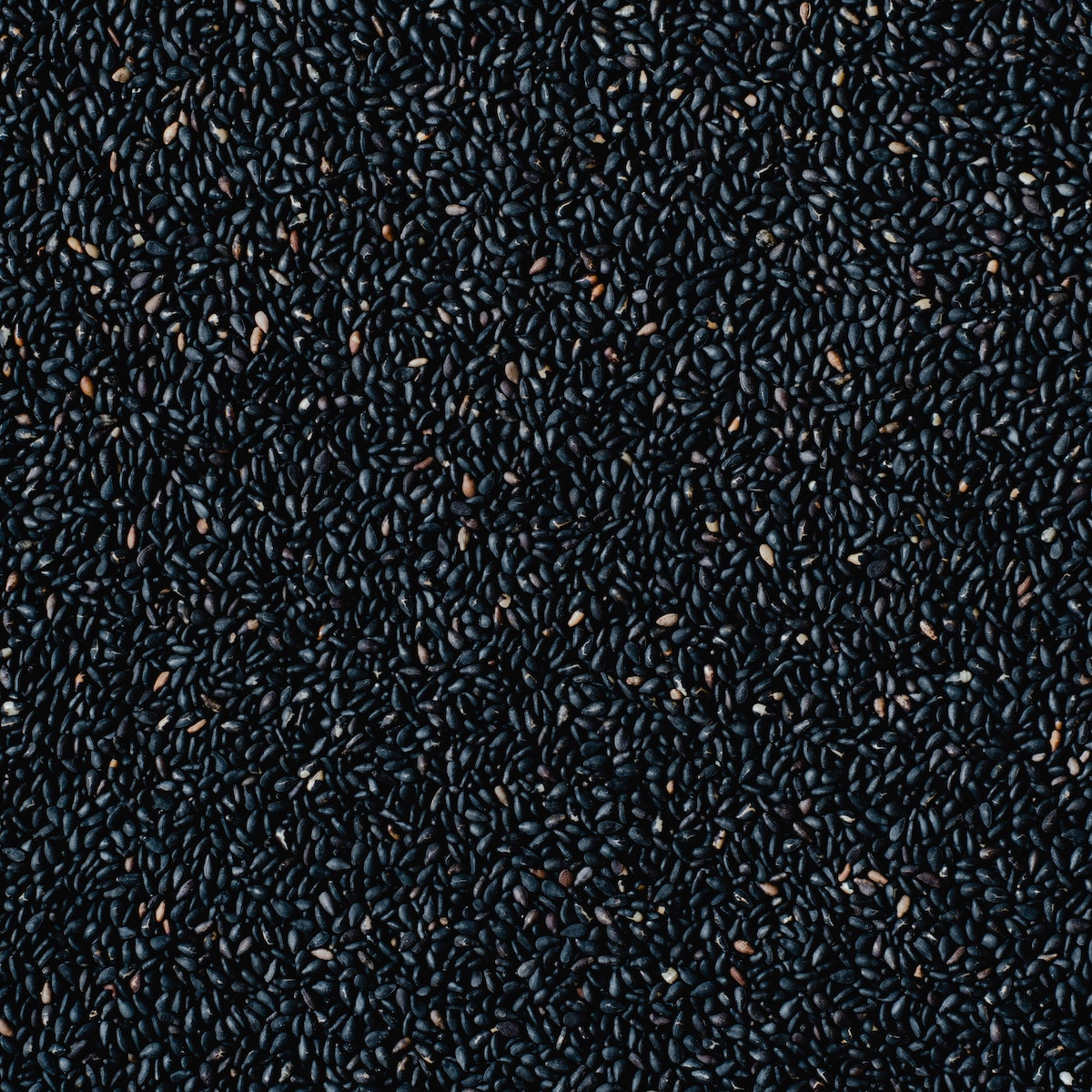 A pile of black sesame seeds