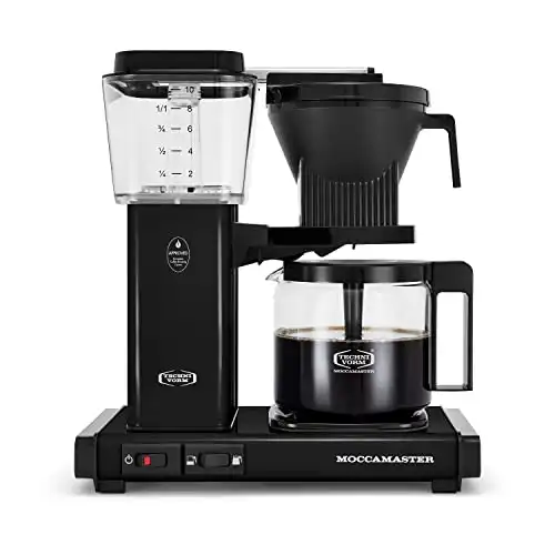 Technivorm Moccamaster 53937 KBGV 10-Cup Coffee Maker Black, 40 Ounce, 1.25l
