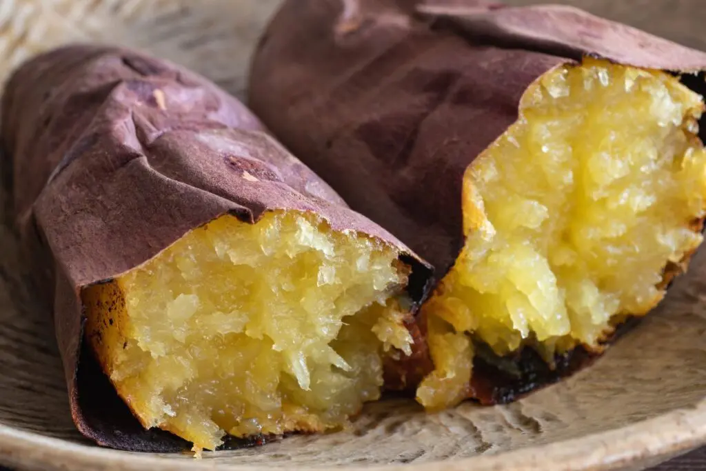 Melted Japanese sweet potatoes