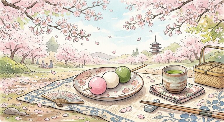 Hanami Dango Recipe (Three-Color Spring Dumplings)