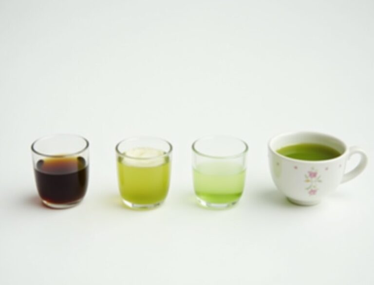 Step by step guide showing a person switching from coffee to Japanese green tea