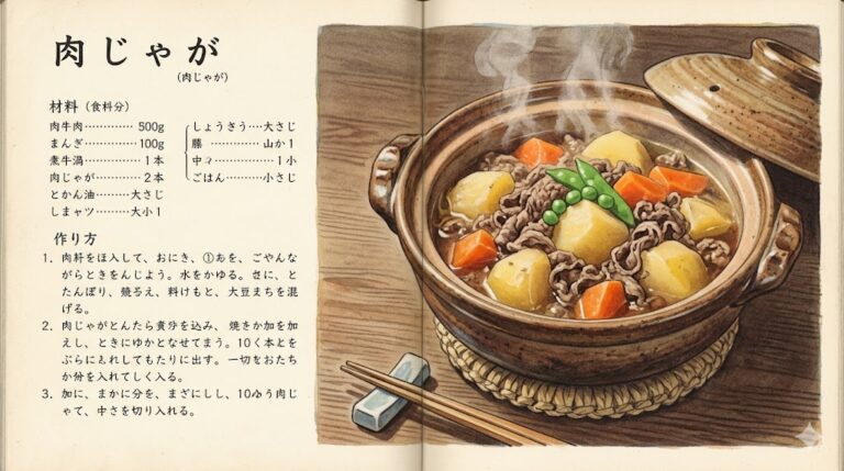 Nikujaga - illustrated recipe