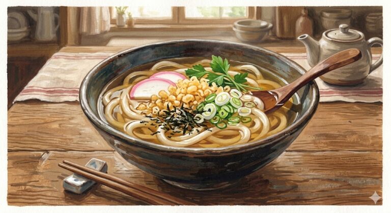 Udon Noodle Soup - illustrated recipe
