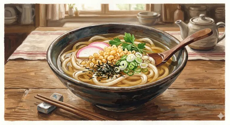 Udon Noodle Soup - illustrated recipe